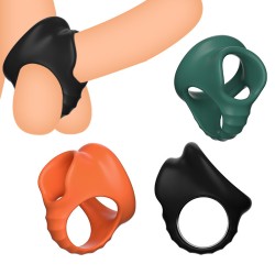 triple silicone cock ball ring