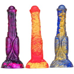 mixed colors horse realistic dildo