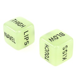 glow in dark love dice